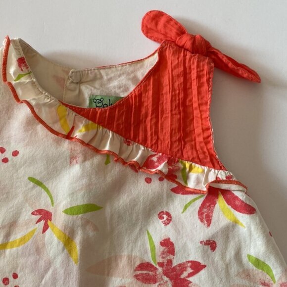 Peluche & Tartine Sleeveless Ruffle Floral Cotton Dress 24 Months - Picture 4 of 10